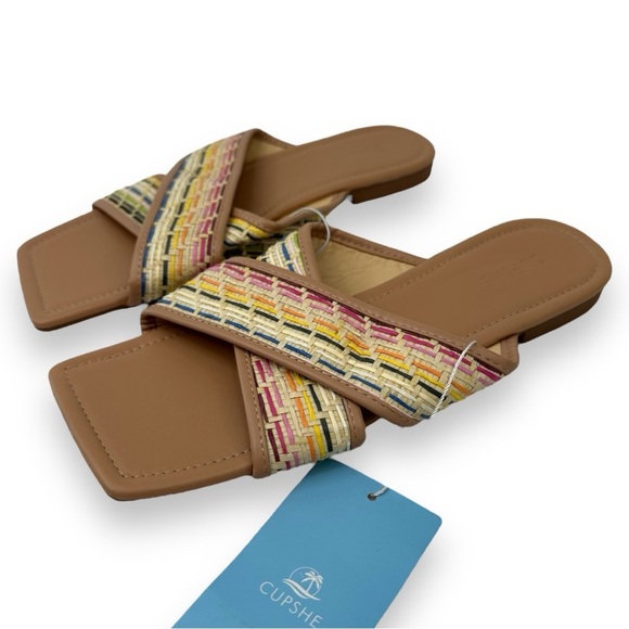 Cupshe Hidden Gem Woven Strap Slide Sandals 8 - Picture 1 of 9